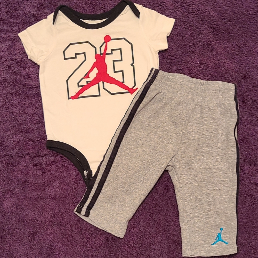 Jordan onesie/bodysuit with matching joggers/sweatpants